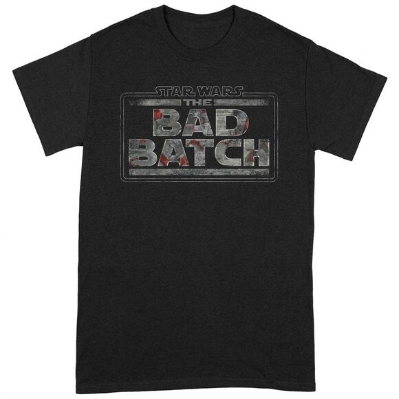 Star Wars: The Bad Batch Unisex Adult Logo T-Shirt / Black/Gray - Picture 1 of 2